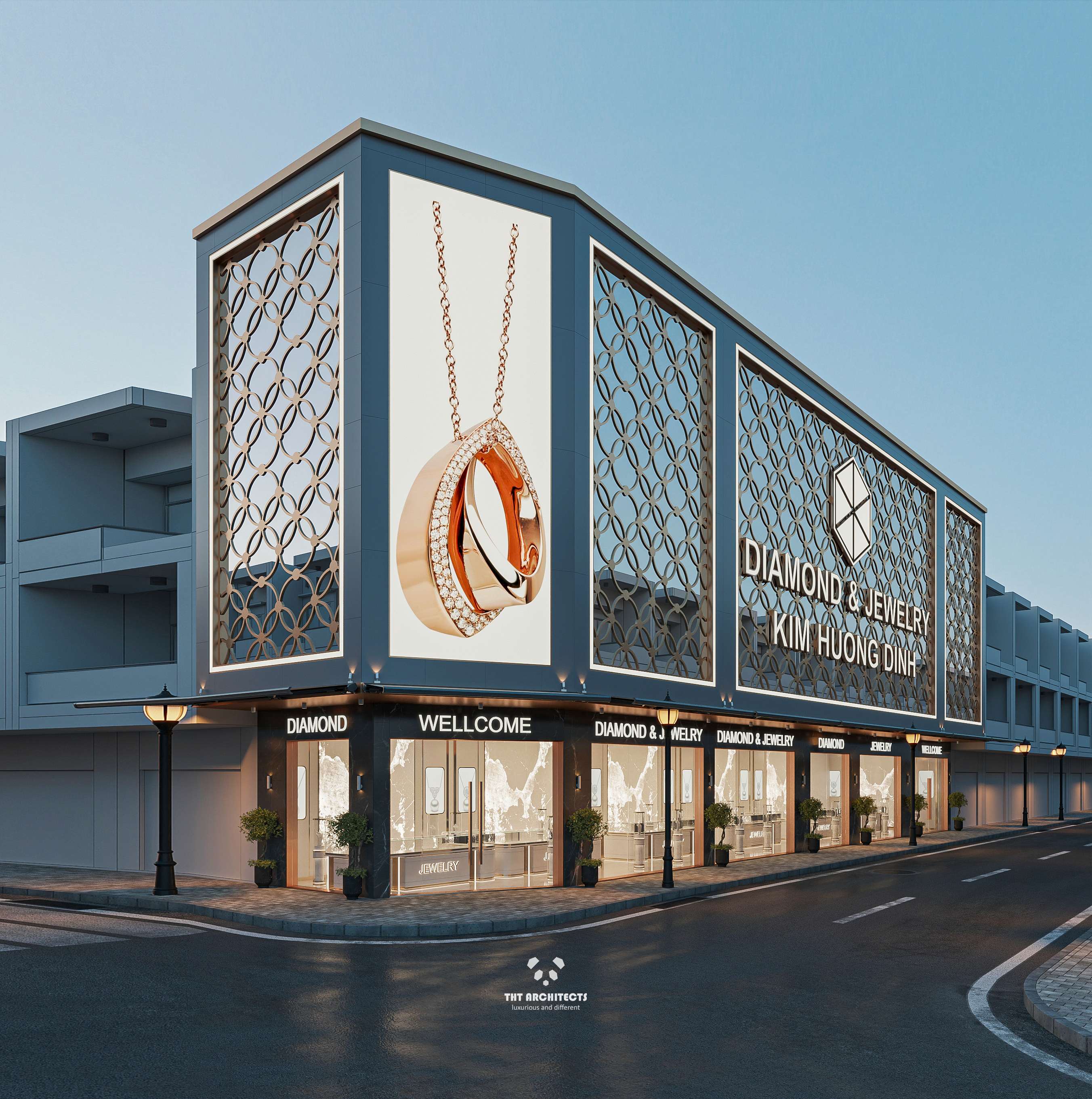 tht arichitects - Tiệm vàng Kim Hương Dinh - mặt tiền 2